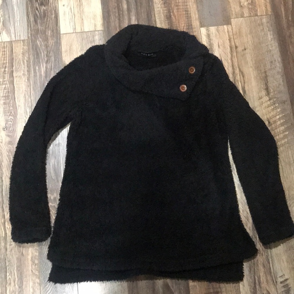 Sherpa Cowl neck w/ buttons